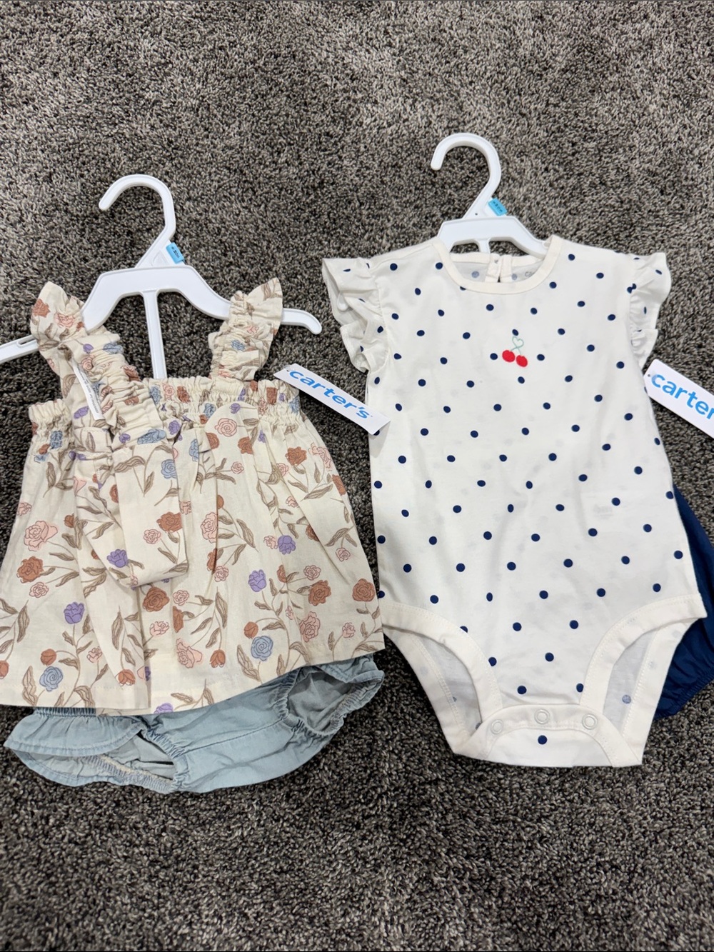 Set of 2 NWT Carter's outfits. Size 6 months